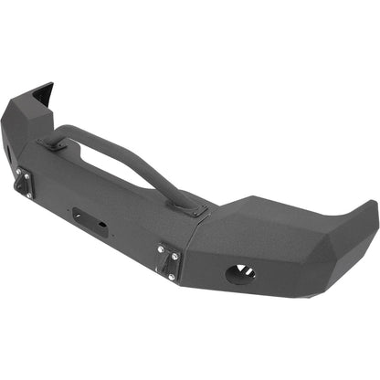 ALMULOO Front Bumper Assembly Compatible with 2003 2004 2005 2006 GMC Sierra 1500 W/Winch Plate, Light Holes, D-Ring Holes&Bull Bar Steel Powder Coated 2 Packages