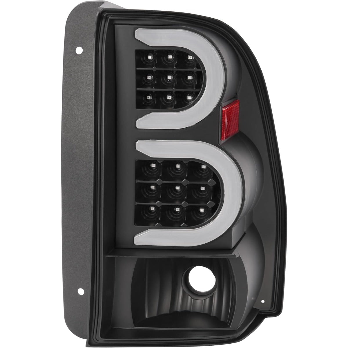 HECASA Pair LED Tail Lights Compatible with 2002-2009 Chevy Chevrolet Trailblazer Base|LS|LT|LTZ| SS|EXT LS|EXT LT|North Face|EXT North Face Rear Brake Lamp LH&RH - Smoke Lens Black Housing, MO-3454