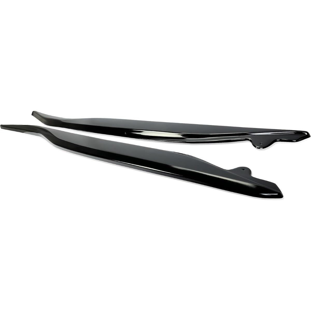 Side Skirts Rocker Panels Compatible with 2014-2019 Corvette C7 All Models ZR1 Style, Gloss Black