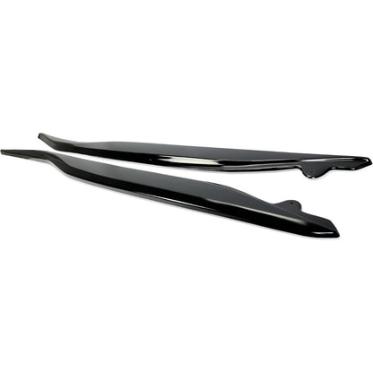 Side Skirts Rocker Panels Compatible with 2014-2019 Corvette C7 All Models ZR1 Style, Gloss Black