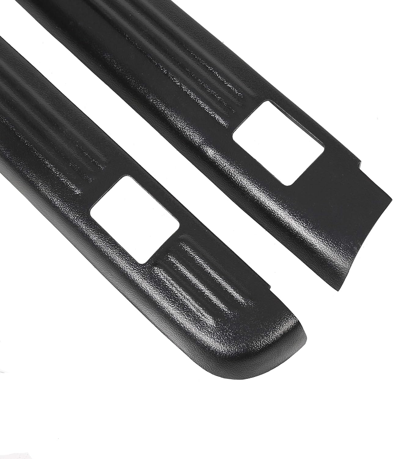 Truck Bed Rail Caps W/Holes Compatible with 1999-2006 Chevrolet Silverado & GMC Sierra 1500 2500 3500 (Classic only) W/Stake Holes 6'6inches Bed Black Ribbed Finish (Set of 2) LYAP-206-DK