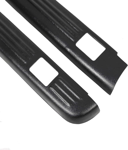 Truck Bed Rail Caps W/Holes Compatible with 1999-2006 Chevrolet Silverado & GMC Sierra 1500 2500 3500 (Classic only) W/Stake Holes 6'6inches Bed Black Ribbed Finish (Set of 2) LYAP-206-DK