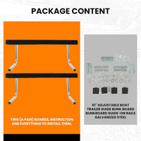 Load image into Gallery viewer, HECASA Adjustable 2pcs Boat Trailer Guides Bunk Carpeted Boat Guide-on Galvanized Finish (Size Selected) LYOM-085
