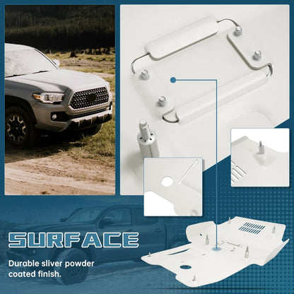 Front Skid Plate Protection Compatible with 2016-2023 Toyota Tacoma Replacement for PTR60-35190, PTR60-35160 Aluminum Powder Coated LYPS-065S