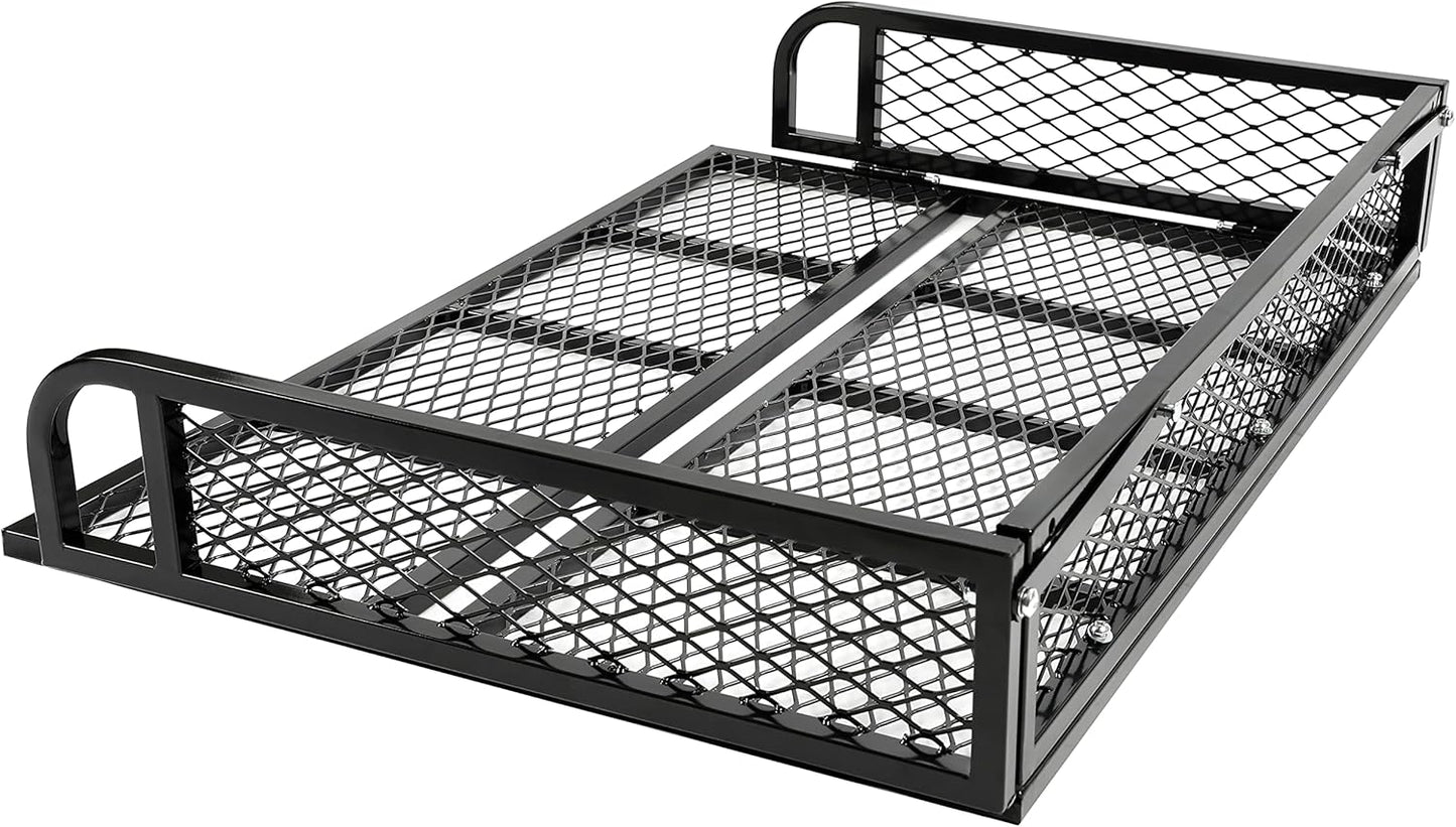 Universal Rear Cargo Basket Compatible with ATV Storage Rack Cargo Carrier Steel LYMM-089S-3