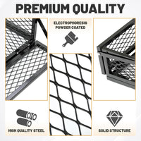 Load image into Gallery viewer, KUAFU ATV Front+Rear Cargo Basket Universal Front+Rear Luggage Carrier Mesh Rack Black Steel LYMM-089S-1
