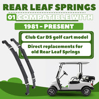Load image into Gallery viewer, KUAFU Rear Leaf Springs Compatible With Club Car DS Golf Cart 1981-Up Heavy Duty 3 Leafs with Bushings and Sleeves/Set of 2 LYMM-006S
