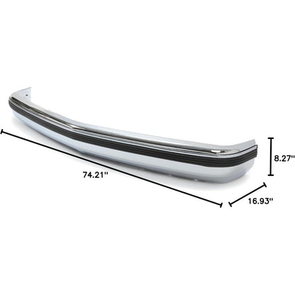 KUAFU Front Bumper Face Bar Trim Compatible With 1988-2000 Chevy Silverado GMC Sierra C/K 1500 2500 3500 Blazer Tahoe Suburban Yukon Impact Strip w/Molding Holes GM1002802 GM1057127 15574111 15574113