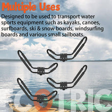Universal Kayak Roof Rack J-Bar Rack HD Kayak Carrier Holder Canoe Boat Surf Ski Board Roof Top Mounted on Crossbar for Car SUV Truck - Set of 2 LYA-011