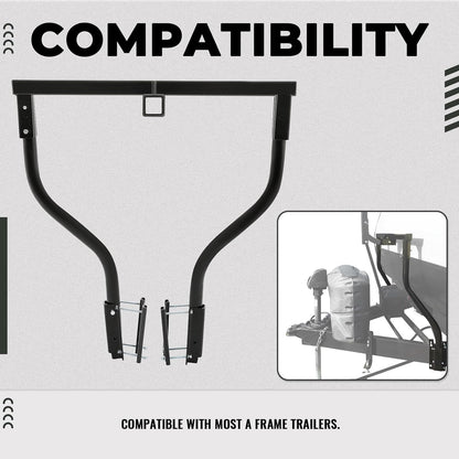 Trailer Tongue Bike Bunk Compatible with Most A Frame Trailers Steel Powder Coated 100LBS Capacity LYOM-121