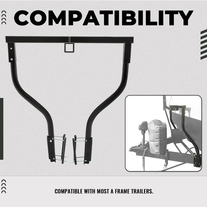 KUAFU Trailer Tongue Bike Bunk Compatible with Most A Frame Trailers Steel Powder Coated 100LBS Capacity LYOM-121
