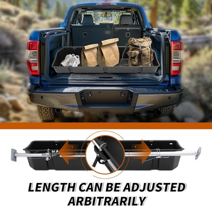 Full Size Truck Bed Storage Box Compatible with Ford Chevrolet GMC Dodge Ram Toyota Nissan Universal 55 Inch - 69 inch Wide Adjustable Beds Secure Cargo Organizer Protect Groceries LYAP-X1032