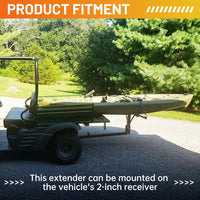 Load image into Gallery viewer, ECOTRIC Truck Bed Hitch Extender 2 in 1 Design Foldable Extension Pick Up Rack Canoe Boat Kayak Lumber w/Flag LYOM-041
