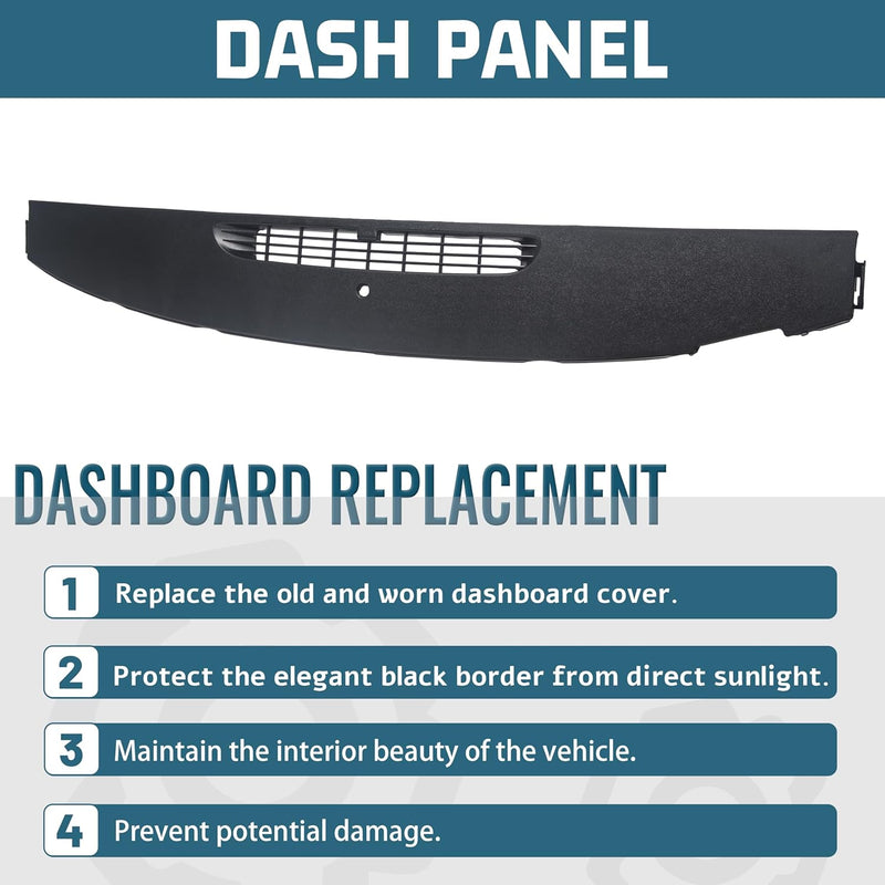 KUAFU Upper Dashboard Panel Compatible with 2007-2013 Chevy Silverado Suburban Tahoe/GMC Sierra Yukon Avalanche/Cadillac Escalade Replacement for 23224733 LYAP-308S