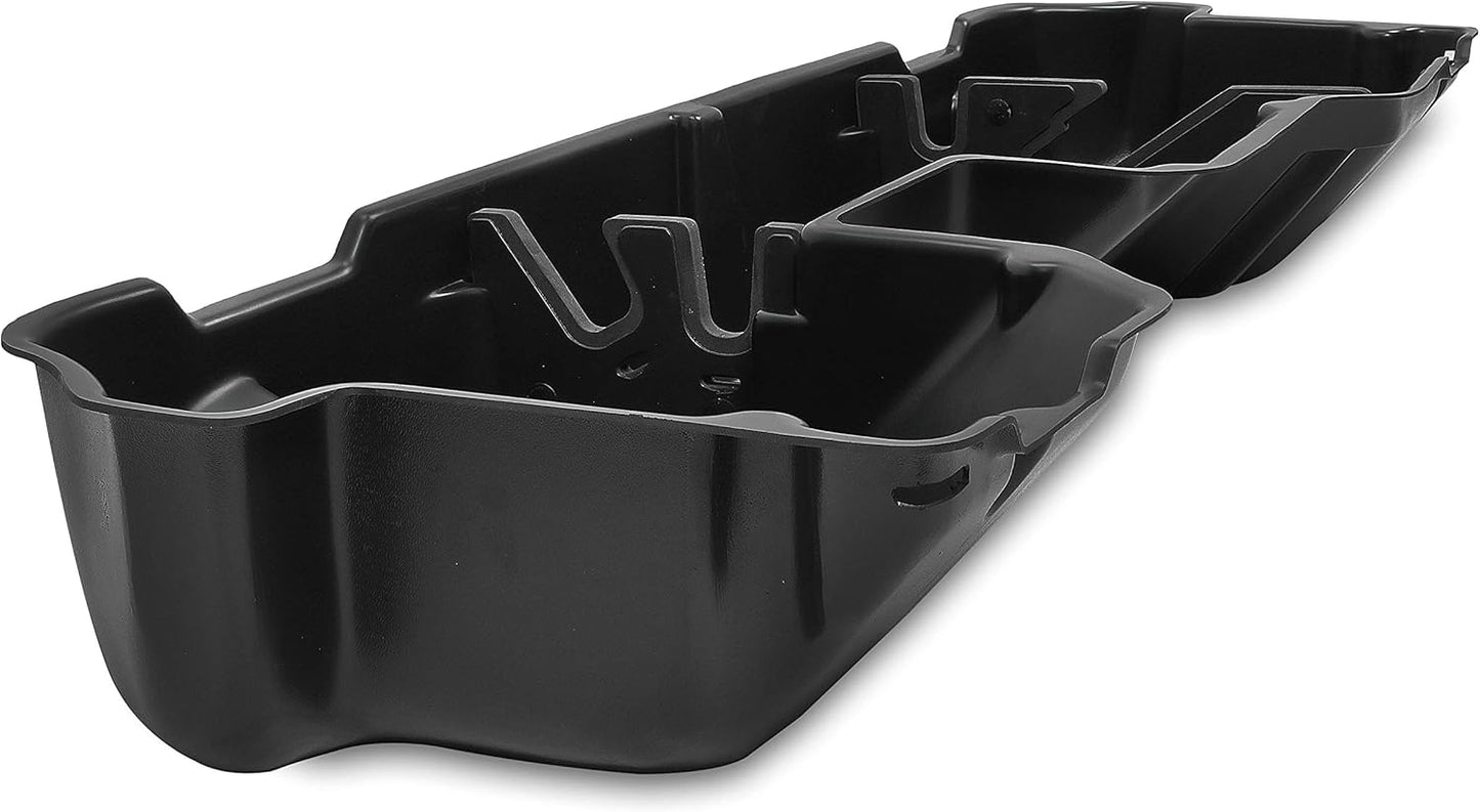 Under Seat Storage Box Compatible with 2019-2025 Dodge Ram 1500 Crew Cabs (New Body Style) Truck Organizer Back Underseat Container System- Black LYAP-115