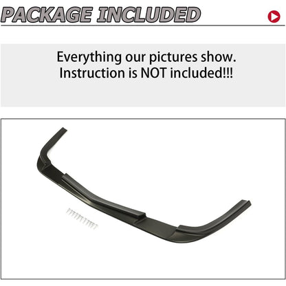 HECASA Lower Front Bumper Lip Compatible with 1997-2004 Chevrolet Chevy Corvette C5 Models Splitter Under Panel Spoiler Diffuser Protector Air Dam Chin ZR1 Style Black ABS Plastic