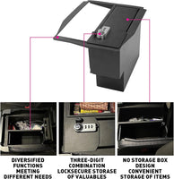 Load image into Gallery viewer, HECASA Center Console Safe Storage Box Compatible with 2015-2022 Ford F150 Raptors F250 F350 Super Duty Powder Coated Steel LYAM-123S
