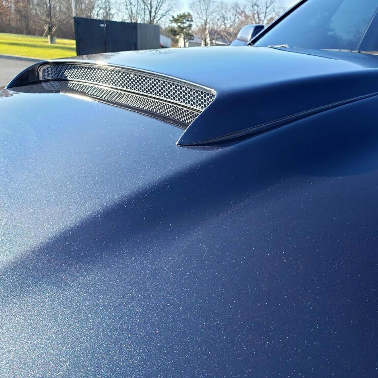Unpainted Universal 25inches Hood Scoop Kit Compatible with Dodge RAM 1500 2500 3500 SRT Style Chevy Trailblazer Ford Mustang Silverado Charger Tundra Require Painting LYAP-154