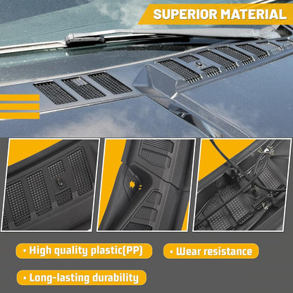 Windshield Wiper Cowl Cover Panel Compatible with 2015-2020 Ford F150 Replacement for FL3Z15022A69B Left & Right Front Windshield Wiper Cowl Grille Insert Panel LYAP-321