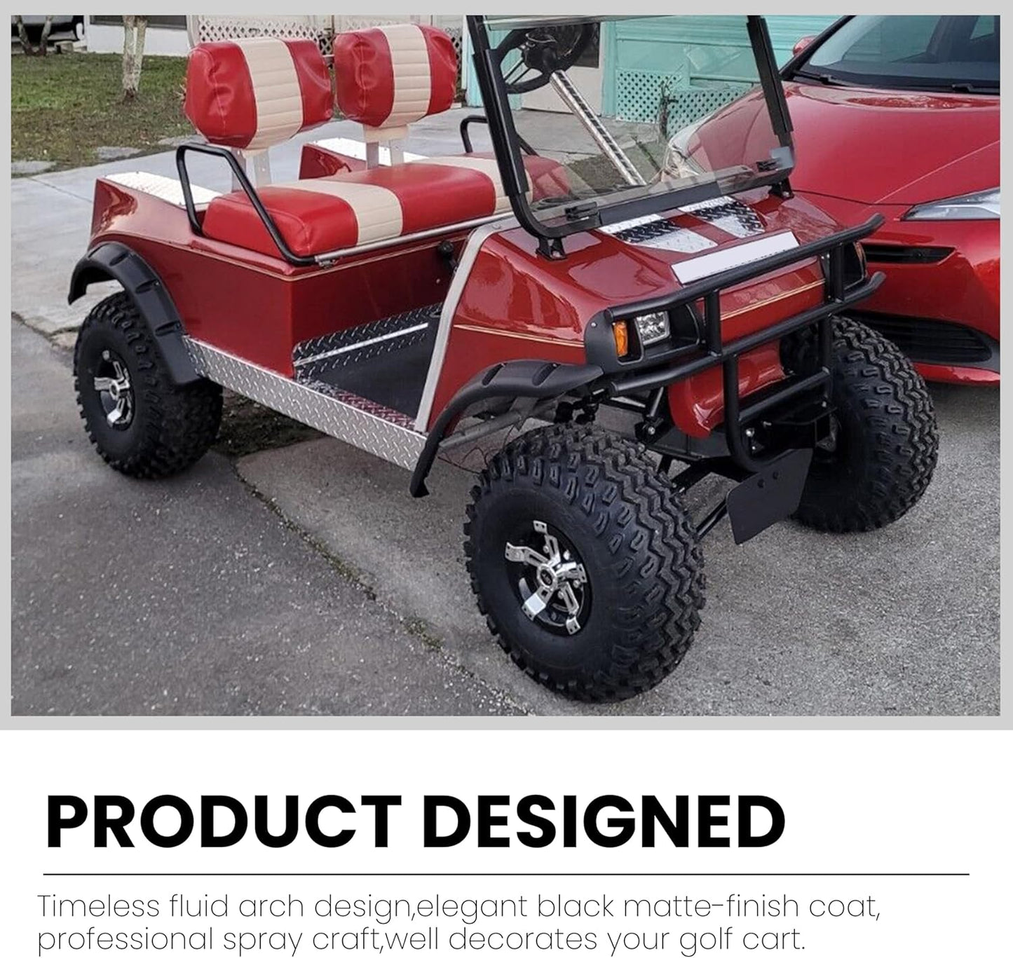 Front Brush Guard Tubular Bumper Compatible with 1981-Up Club Car DS Models, Gas & Electric Club Car Precedent Front Brush LYMM-057
