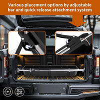 Load image into Gallery viewer, KUAFU Full Size Truck Bed Storage Box Compatible with Ford Chevrolet GMC Dodge Ram Toyota Nissan Universal 55 Inch - 69 inch Wide Adjustable Beds Secure Cargo Organizer Protect Groceries LYAP-X1032
