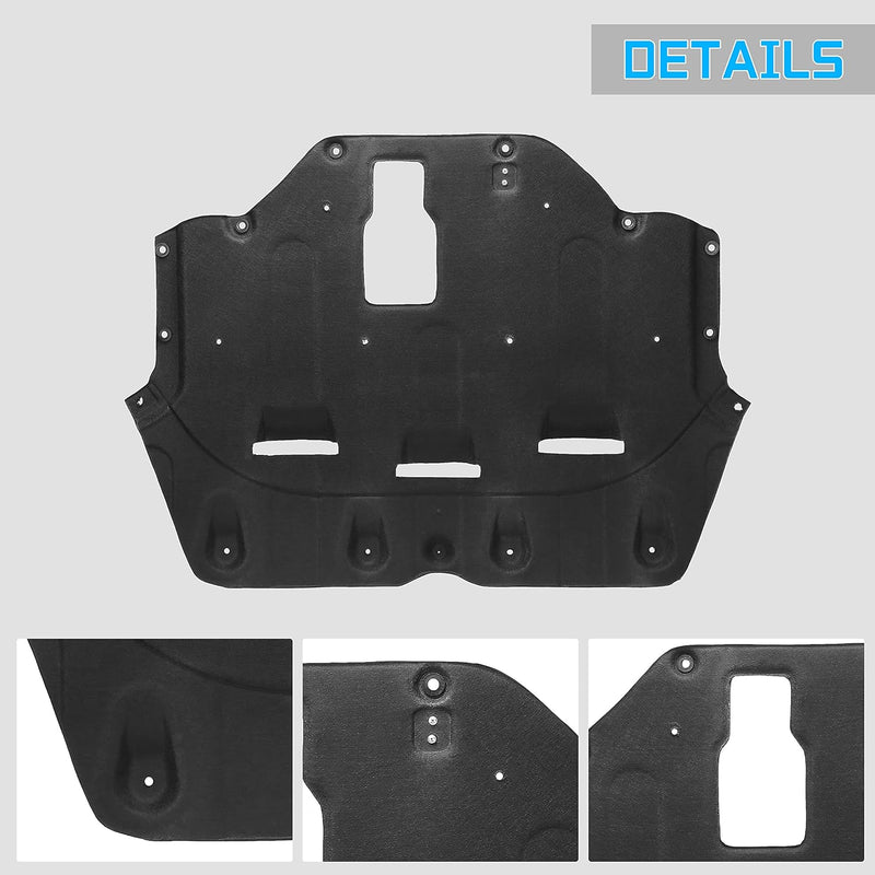 Engine Splash Shield Compatible with 2015-2017 Hyundai Sonata Front Lower Engine Cover Flocking Process Replacement for 29130C1000 29130C2100 HY1228188 LYAP-130S