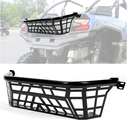 Cargo Barricade Compatible with 2020-2025 Kawasaki Teryx KRX 1000 2023-2025 KRX4 1000 Luggage Rack Steel Cargo Bed Enclosure Tailgate Black Powder Coated LYMM-153