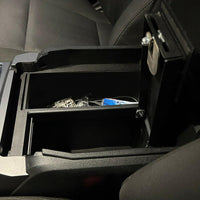 Load image into Gallery viewer, HECASA Center Console Safe Storage Box Compatible with 2015-2022 Ford F150 Raptors F250 F350 Super Duty Powder Coated Steel LYAM-123S
