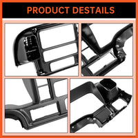 Load image into Gallery viewer, Dashboard Radio Panel Compatible with 1995-1999 Chevy Chevrolet GMC C1500 C2500 C3500 K1500 K2500 K3500 Tahoe Suburban Blazer Yukon Plastic Textured Black LYAP-X1270-3
