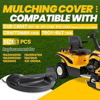 Load image into Gallery viewer, KUAFU Tractor Mulching Cover Compatible with Lawn Mowers w/ 42inches &amp; 46&#39;&#39; Decks Cub Cadet RZT-42 Troy-Bilt TB46 Craftsman T2100 Replacement for 631-05195A Mulch kit Mulch Plug Attachment Black Plastic PP LYMP-187
