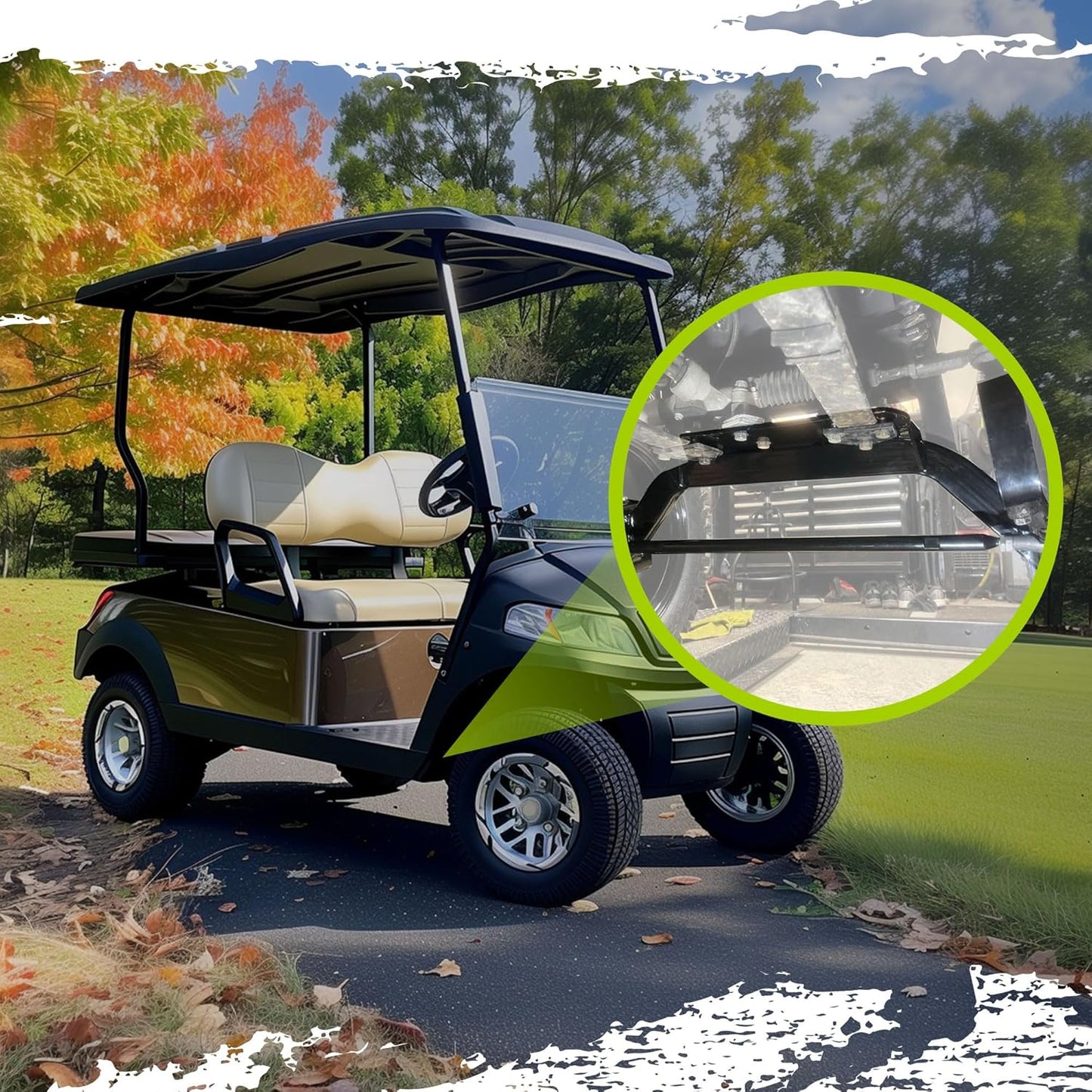 6inches Drop Axle Golf Cart Lift Kit Compatible with 2001.5-2020 EZGO Medalist/TXT Golf Cart Model LYA-090S