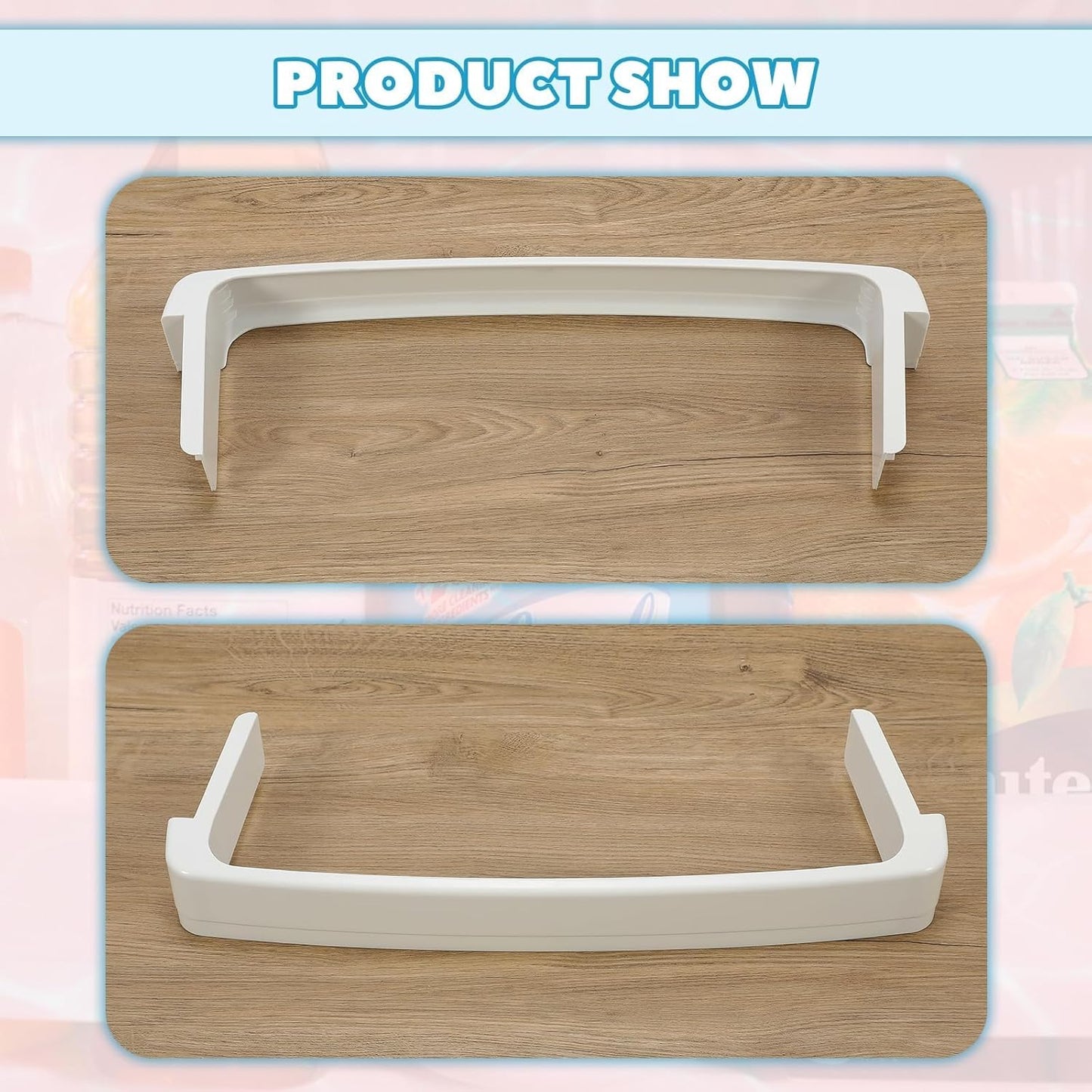 WR17X11889 Replacement Refrigerator Door Shelf Compatible with GE Refrigerator FreshFood Door Retaining Bar Shelf LYOP-099