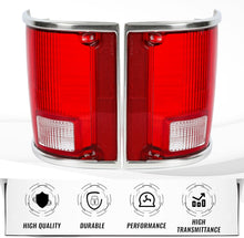 Pair Tail Light Lens Compatible with 1973-1991 Chevrolet Chevy Blazer Suburban Jimmy Driver Left & Passenger Right Replacement For 5968330, 5968329, GM2801122, GM2800122 LYOP-015S