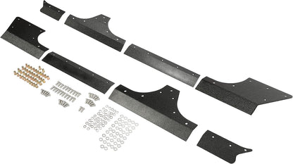 Door Armor Cladding Skid Plate Compatible with 2007-2018 Jeep Wrangler JK 4 Doors Powder Coated Steel Heavy-Duty Black Slider Rocker Guards Rock Panel LYAM-664