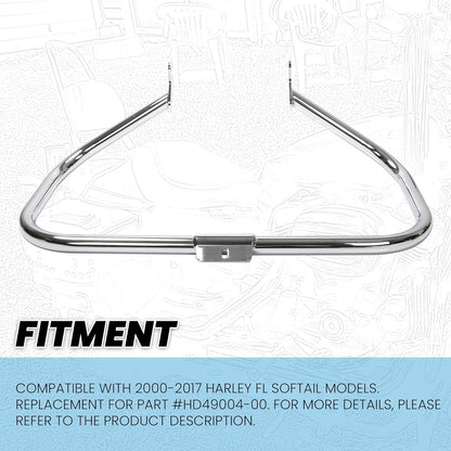 Chrome Engine Guard Highway Crash Bar Compatible with 2000-2017 Harley Heritage Softail Fat Boy Springer FLST Replacement for HD49004-00 LYHD-37S