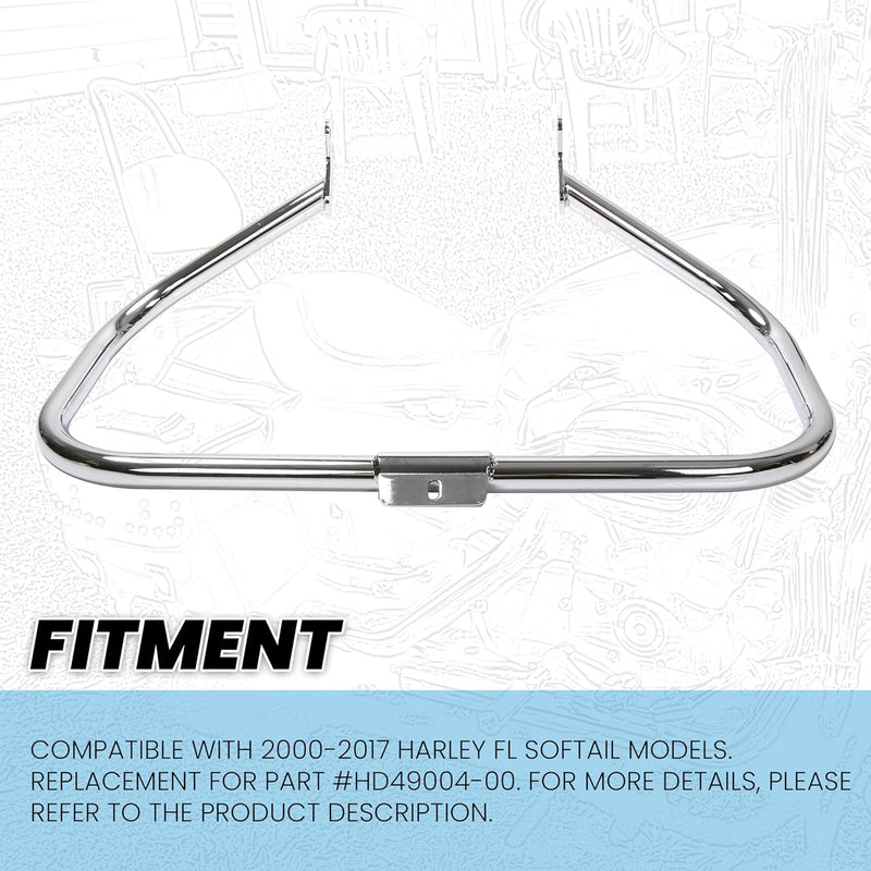 Chrome Engine Guard Highway Crash Bar Compatible with 2000-2017 Harley Heritage Softail Fat Boy Springer FLST Replacement for HD49004-00 LYHD-37S