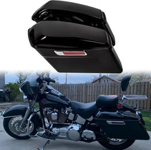 Hard Saddle Bags Trunk W/Lid & Latch Key Compatible with Harley 1993-2013 Davidson Road King Glide Softail All Touring Models LTS