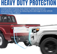Load image into Gallery viewer, KUAFU Offroad Rear Bumper Compatible with 1999-2016 Ford F250 F350 Super Duty W/2 18W LED Lights Black Powder Coated Steel Heavy Duty LYAM-215S
