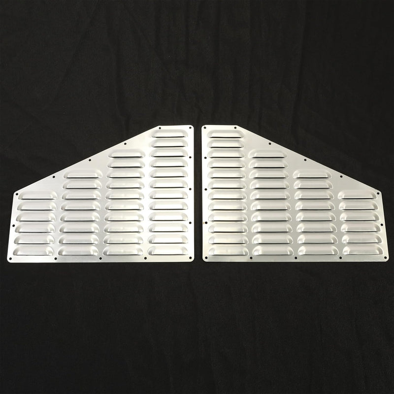 Aluminum Louver Hood Vent Compatible with 1984-2001 Jeep XJ Cherokee/ 1986-1992 Jeep Comanche Cooling Panels Pair Kit Bolt On LYAM-453