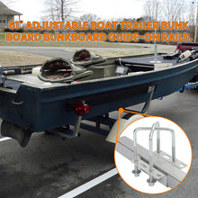 Adjustable 2pcs Boat Trailer Guides Bunk Carpeted Boat Guide-on Galvanized Finish (Size Selected) LYOM-085