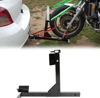 Load image into Gallery viewer, HECASA Motorcycle Trailer Carrier Tow Hitch Rack Motorcycle Carrier Black LYA-062
