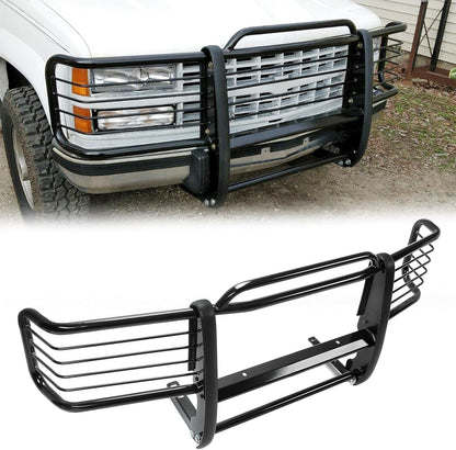 Front Grille Brush Guard Compatible with 1988-1999 Chevy/GMC C/K Series 1500 2500 3500, 1992-1994 Blazer, Jimmy, 1995-1999 Tahoe, Yukon Bull Bar Bumper GrillGuard Protector Brush Push Bar LYAM-125