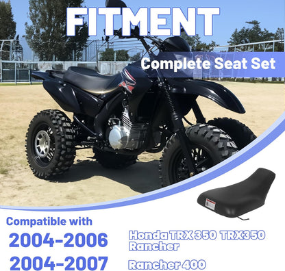 Complete Seat Set New Compatible with 2004-2006 Honda TRX 350 TRX350 Rancher 2004-2007 Rancher 400 Comfy Sturdy LYCP-107S