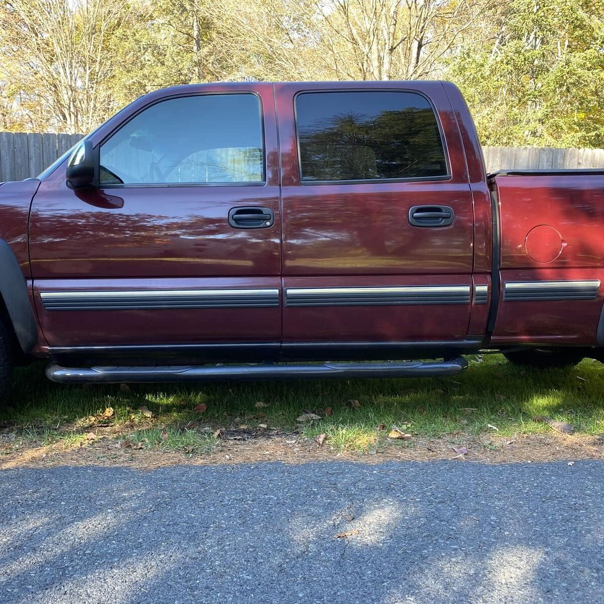 Rocker Panel Guard Trail Armor Compatible with 1999-2006 Chevy Chevrolet Silverado/GMC Sierra 1500 2500 3500 2007 Chevy Chevrolet Silverado 1500 2500 HD 3500 Classic Crew Cab LYAP-254-DK