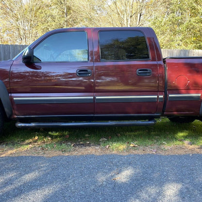 Rocker Panel Guard Trail Armor Compatible with 1999-2006 Chevy Chevrolet Silverado/GMC Sierra 1500 2500 3500 2007 Chevy Chevrolet Silverado 1500 2500 HD 3500 Classic Crew Cab LYAP-254-DK