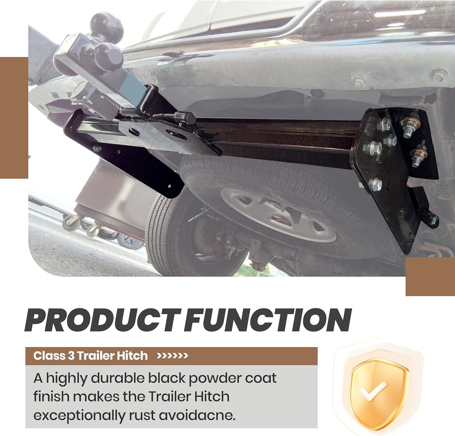 2 Inch Class 3 Trailer Hitch Compatible with 1996-2023 Chevrolet Express 1500 2500 3500 GMC Savana 1500 2500 3500 Towing Hitch Mount Receiver LYAM-693