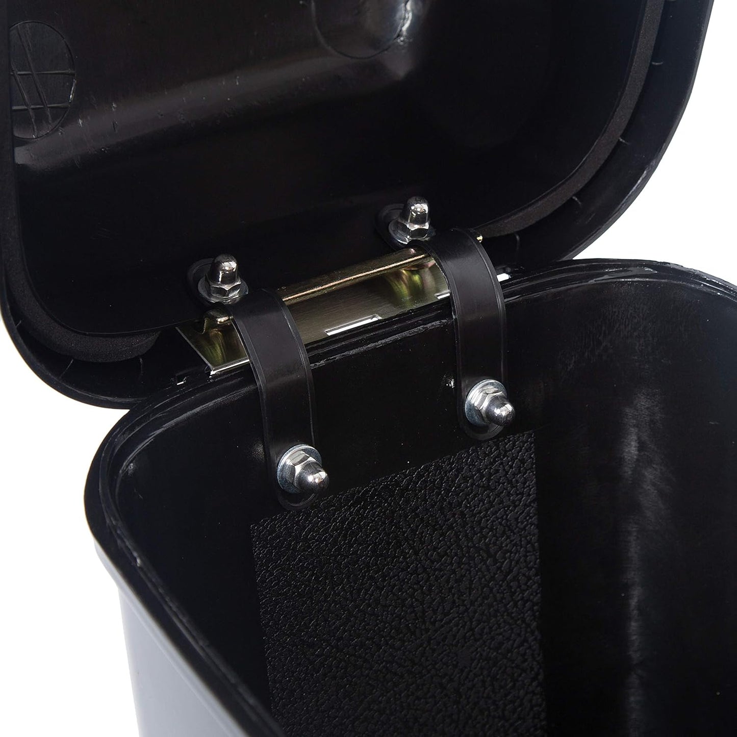 Hard Motorcycle Saddle Bags Saddlebags w/Mounting Kit Compatible with Harley Davidson Honda Shadow Kawasaki Vulcan VN Black Hard Trunk Saddlebags GA-B