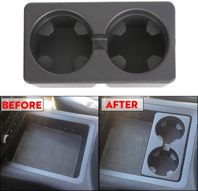 Cup Holder Compatible with 2007-2014 Chevy Silverado Avalanche Tahoe Sierra Suburban Yukon, Replacement for 19154712 Center Console Beverage Drink Insert LYAP-234