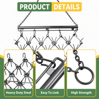Load image into Gallery viewer, KUAFU 4&#39; x 4&#39; Heavy Duty Chain Drag Harrow 3/8inches Tines Compatible with Tractors ATV UTV Lawn Tractor Attachments for Leveling, Grading, Breaking up Soil, Garden Towing, Field, Yard, Farm LYOM-237
