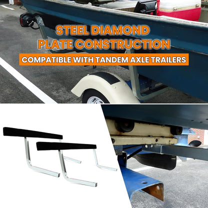 Adjustable 2pcs Boat Trailer Guides Bunk Carpeted Boat Guide-on Galvanized Finish (Size Selected) LYOM-085